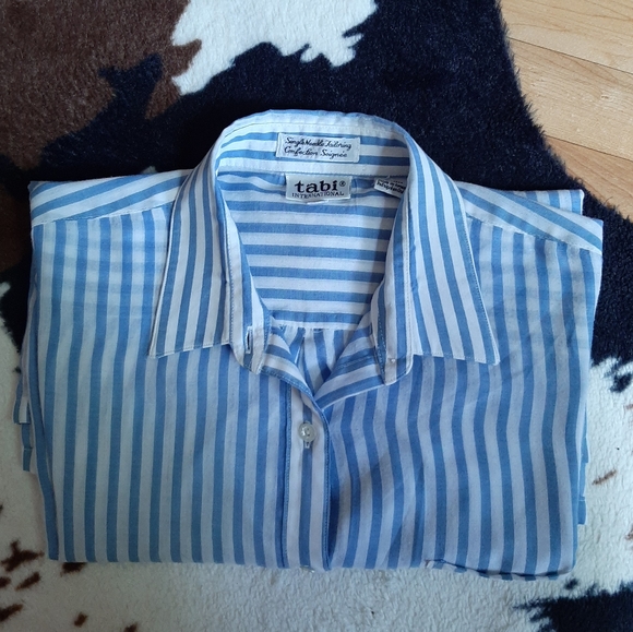 VTG PIN-STRIPE SHIRT - Picture 1 of 6